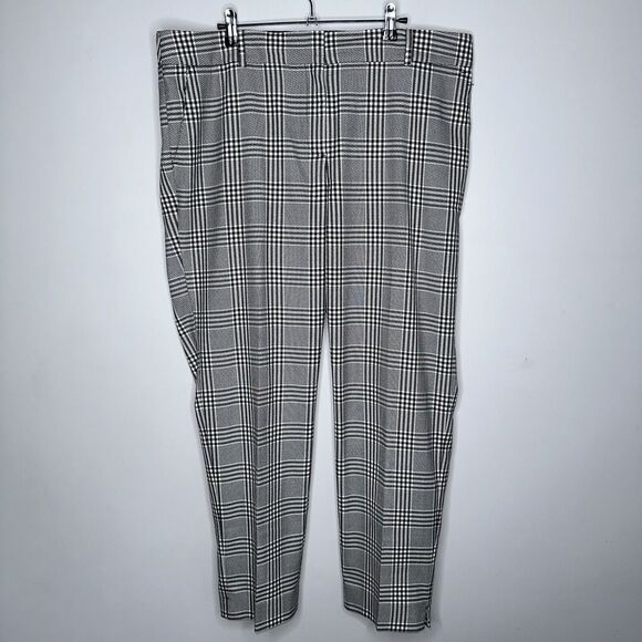 Talbots Pants - Talbots Women’s Hampshire Ankle Pants Glen Plaid Black White Size 16